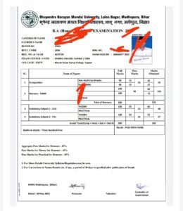 BNMU Part 3 Marksheet Download 2023