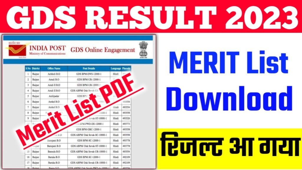 Gramin Dak sevak Result 2023