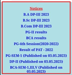 Purnea University Part 1 Art's Result 2023