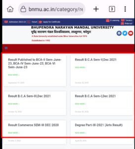 Bnmu Part 2 Result 2021-24