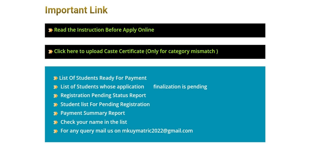 matric pass scholarship payment list 2023