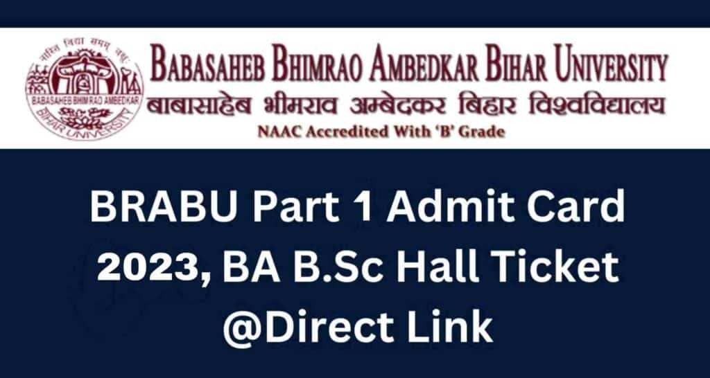 BRABU UG 1st Semester Admit Card