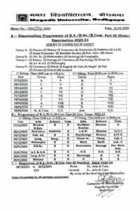 Magadh University Part 3 Exam Date 2020-23