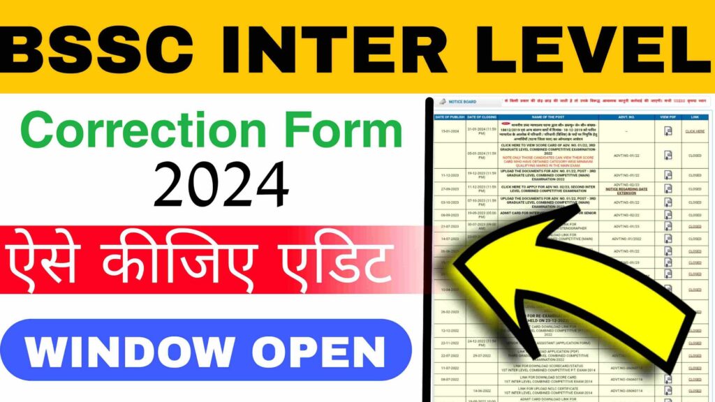 BSSC Inter Level Correction Form 2024