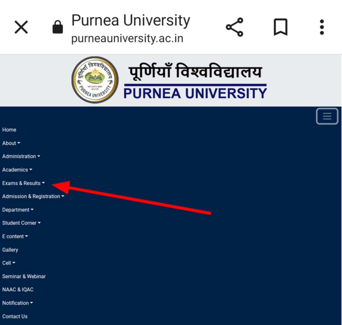 Purnea University Part 1 Admit Card 2023-27