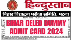 Bihar Deled Dummy Admit Card 2024