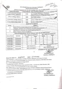 Bnmu Pg 3rd Semester Exam Date 2024 & Exam Programme 