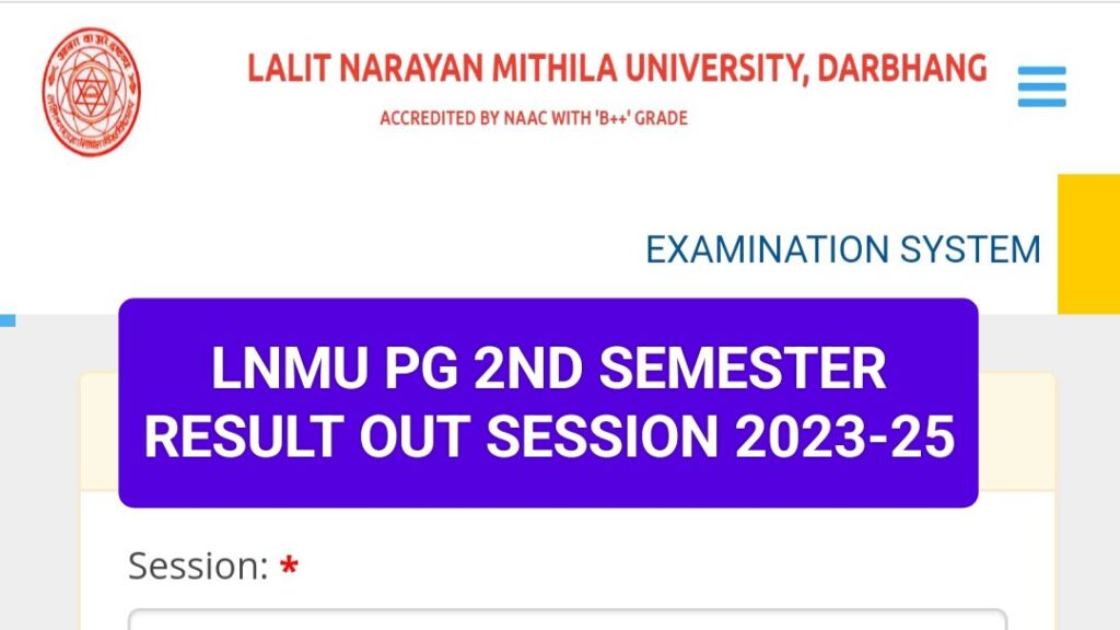 LNMU PG 2nd Semester Result 2023-25