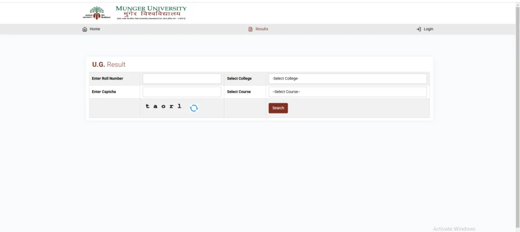 Munger University UG Part 2 Result 2022-25?