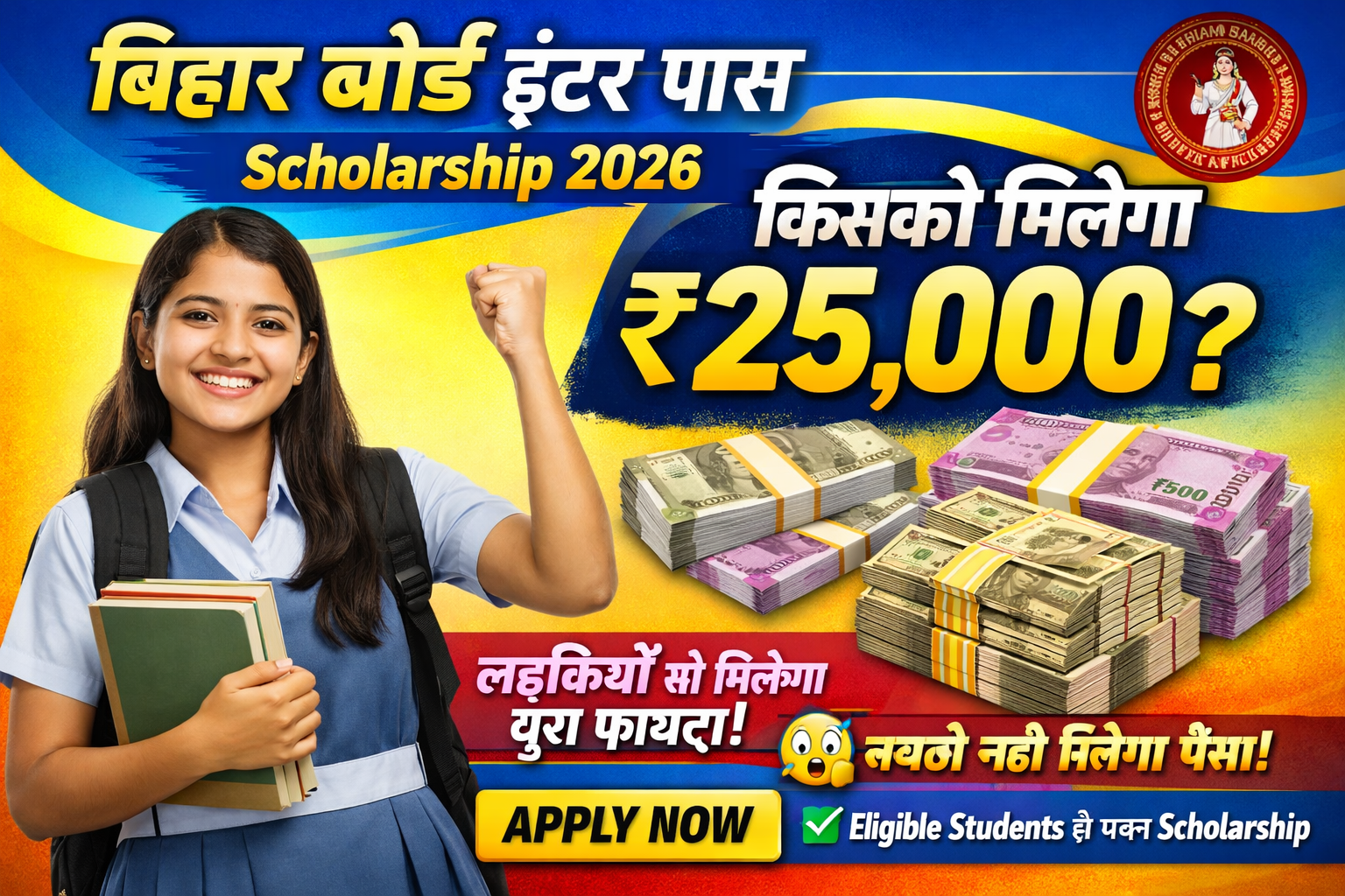 Bihar Board Inter Pass Scholarship 2026