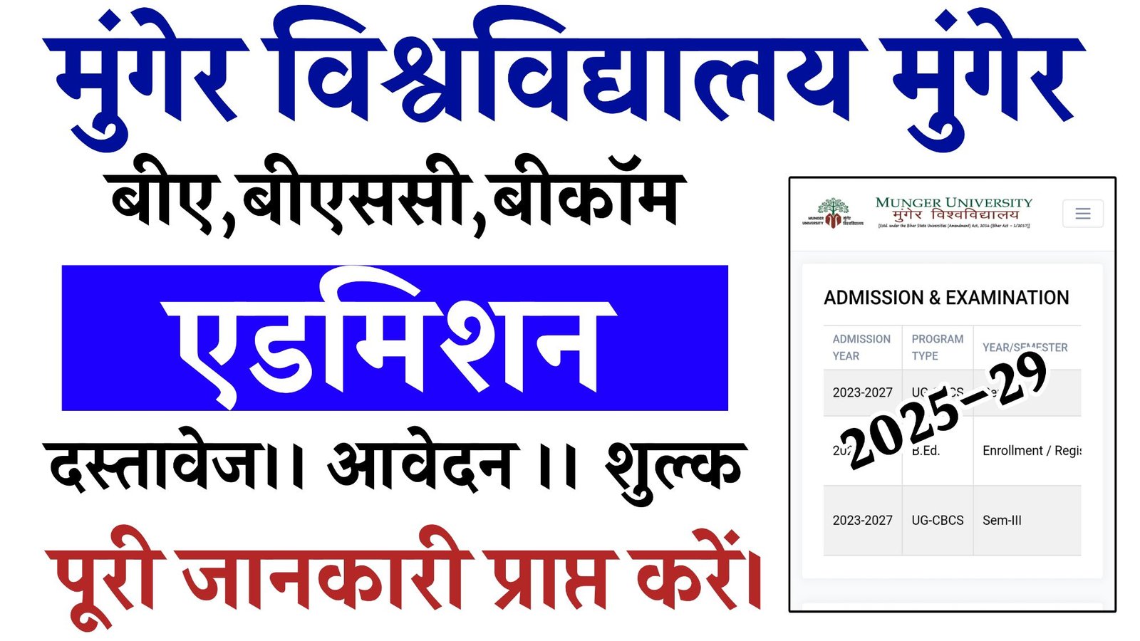 Munger University UG Admission 2025-29