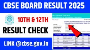 CBSE Board Result 2025 10th 12th
