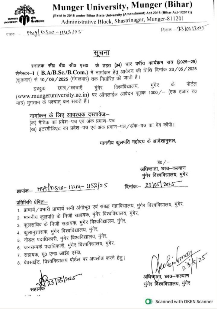 Munger University UG Admission 2025-29