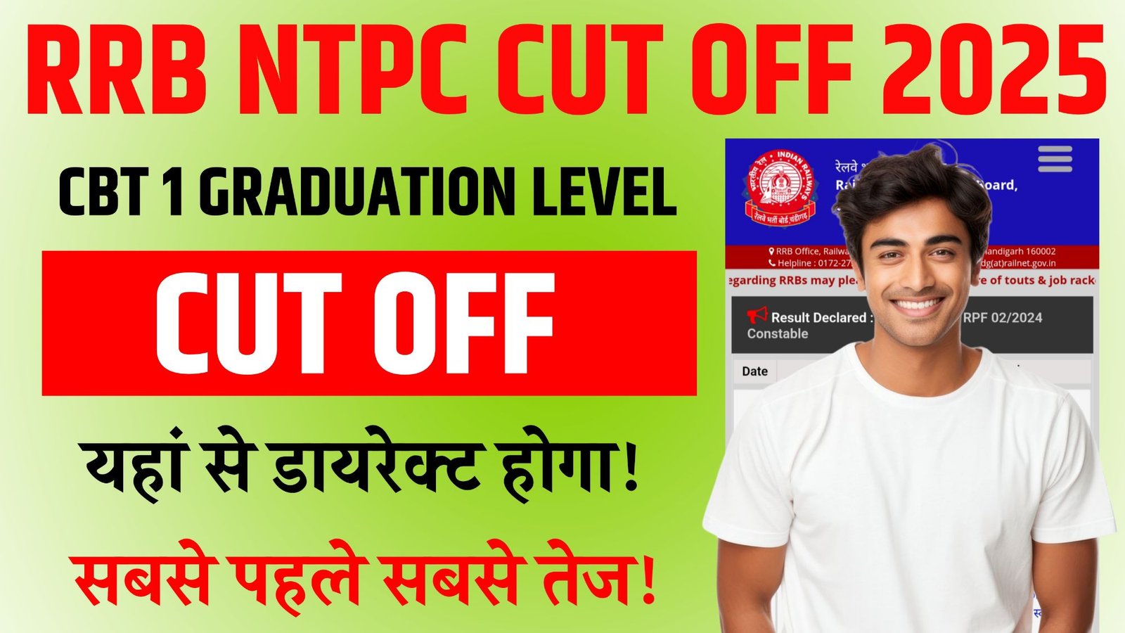RRB NTPC CBT 1 Expected Cut Off 2025