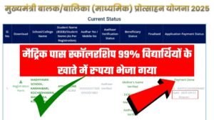 Bihar Board Matric Scholarship Status Check 2025