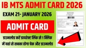 IB MTS Admit Card 2026