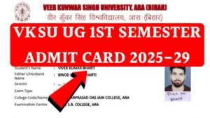 VKSU UG 1st Semester Admit Card 2025-29