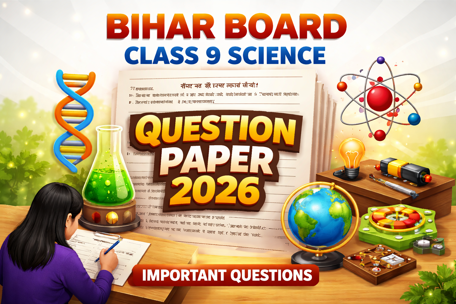 Bihar Board Class 9 Science Question Paper 2026