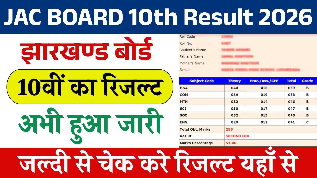 JAC Board Class 10th Result 2026