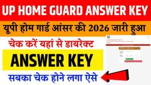 UP Home Guard Answer Key 2026