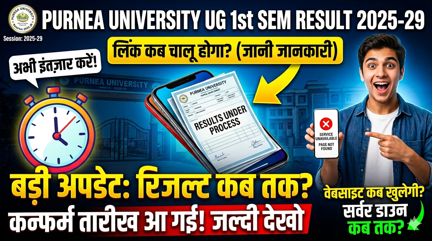 Purnea University UG 1st Semester Result 2025-29