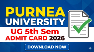 Purnea University UG 5th Semester Admit Card 2026