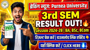 Purnea University 3rd Semester Result 2026