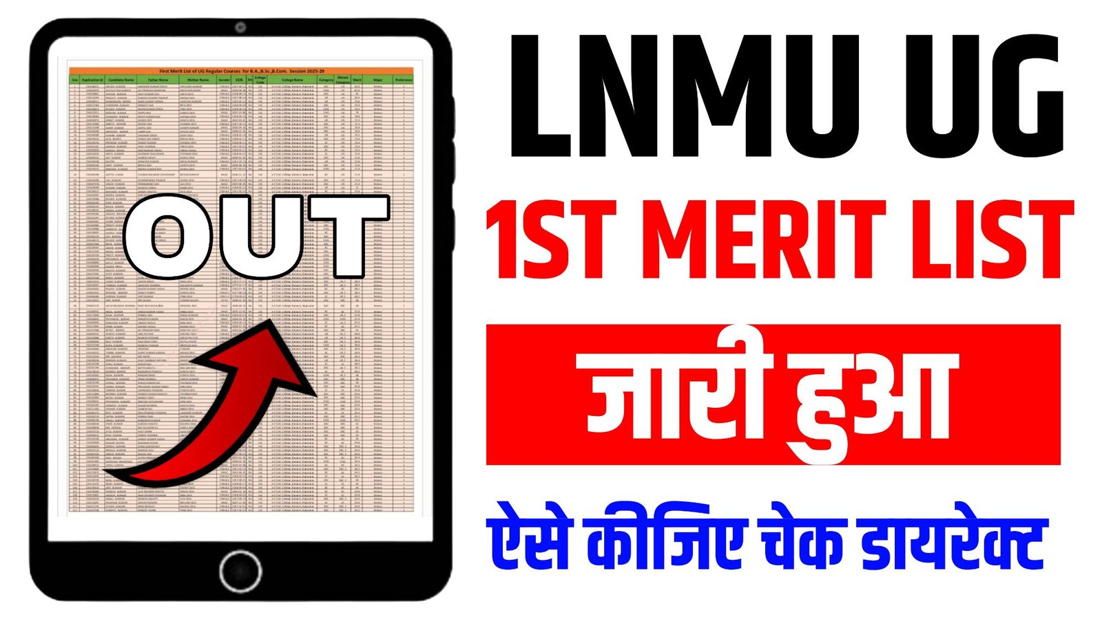 LNMU UG Merit List 2026