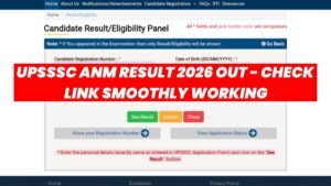 UPSSSC ANM Result 2026