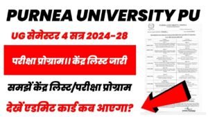 Purnea University UG 4th Semester Exam Programme 2026