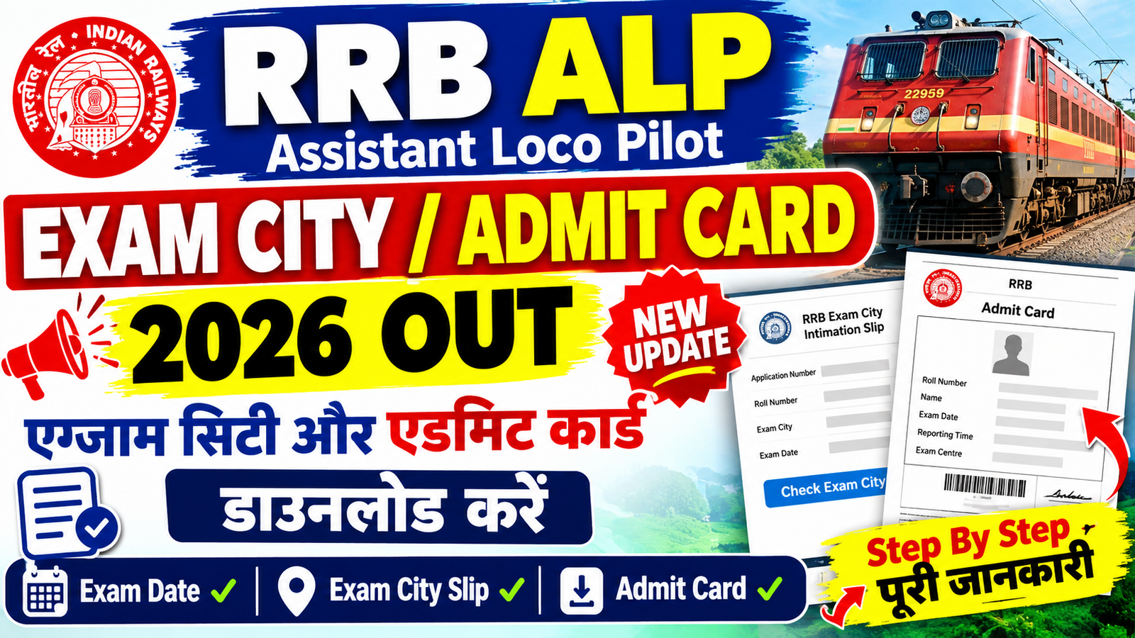 RRB ALP Exam City / Admit Card 2026
