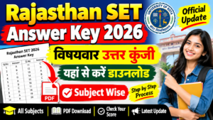 Rajasthan SET Answer Key 2026
