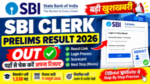SBI Clerk Prelims Result 2026